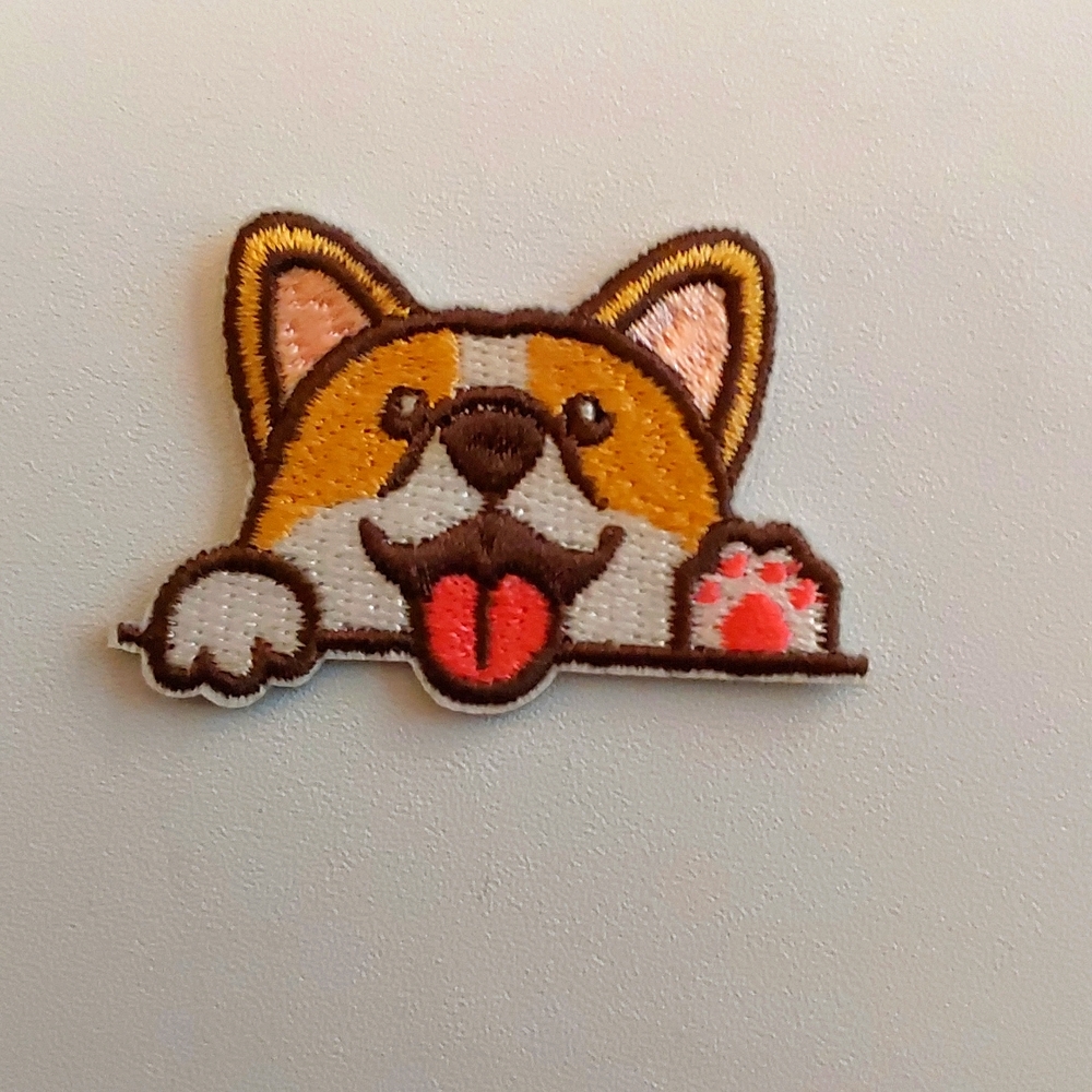 Peekabo Dog Iron On Patch